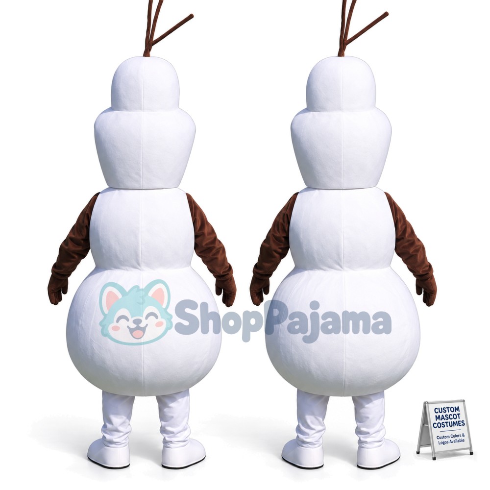 Smiling Olaf Mascot Costume Halloween Mascot Costume