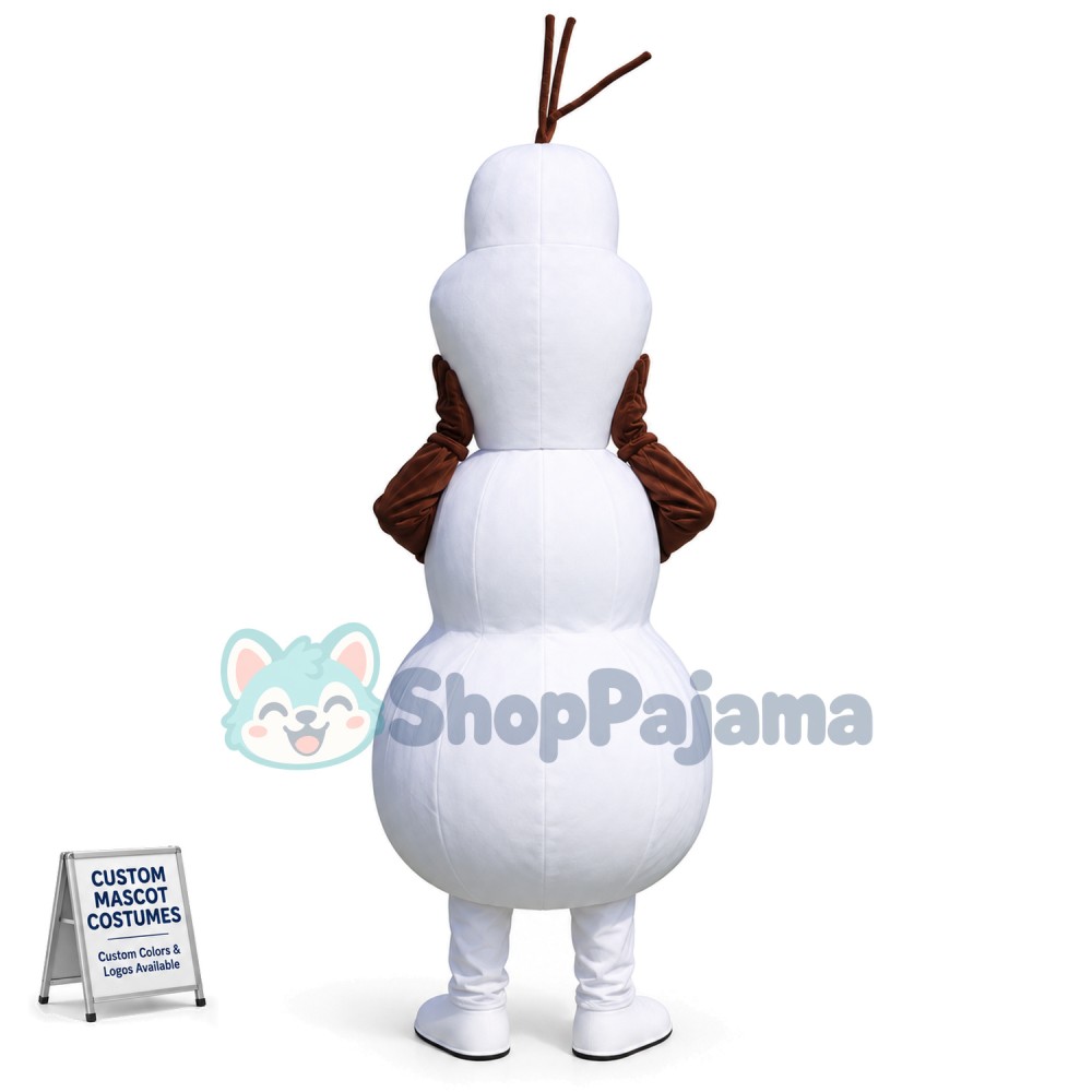 Smiling Olaf Mascot Costume Halloween Mascot Costume