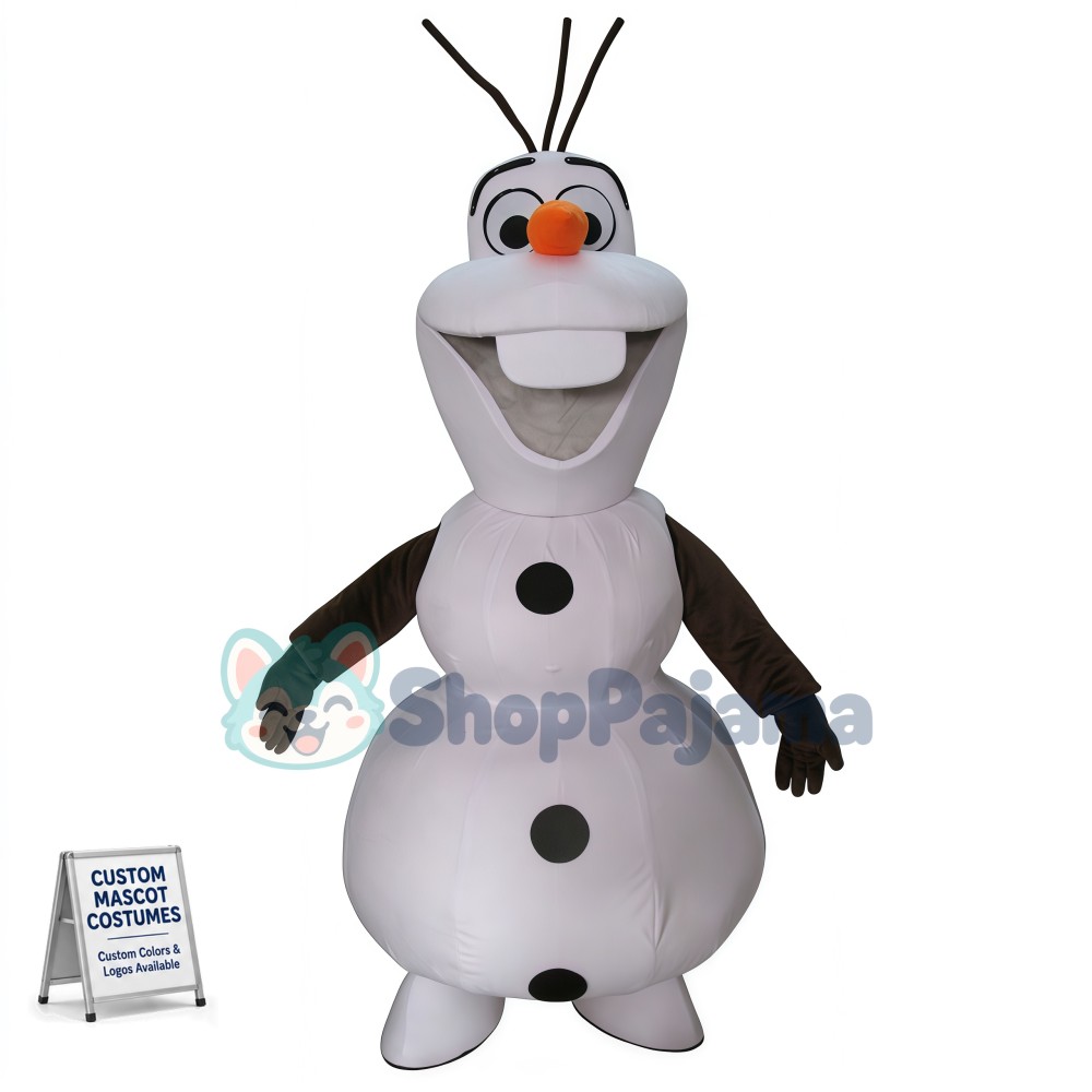 New Smiling Olaf Mascot Costume Halloween Mascot Costume