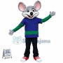 Chuck E. Cheese Mascot Costume Happy Lightweight Mouse Mascot Costume