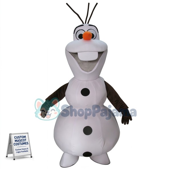 New Smiling Olaf Mascot Costume Halloween Mascot Costume