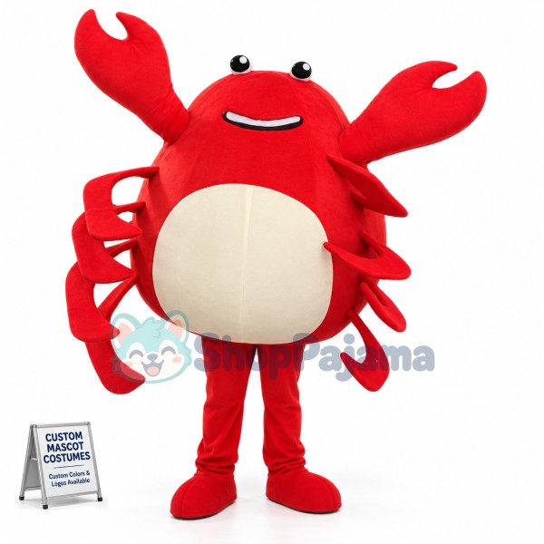 Darling Red Crab Granchio Mascot Costume Cartoon Character Mascot