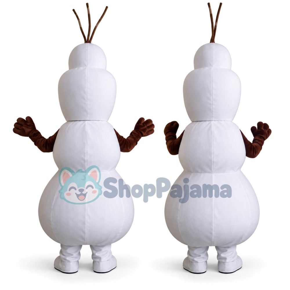 Smiling Olaf Mascot Costume Cartoon Character Mascot