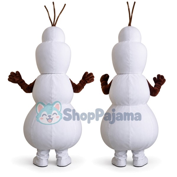 Smiling Olaf Mascot Costume Cartoon Character Mascot