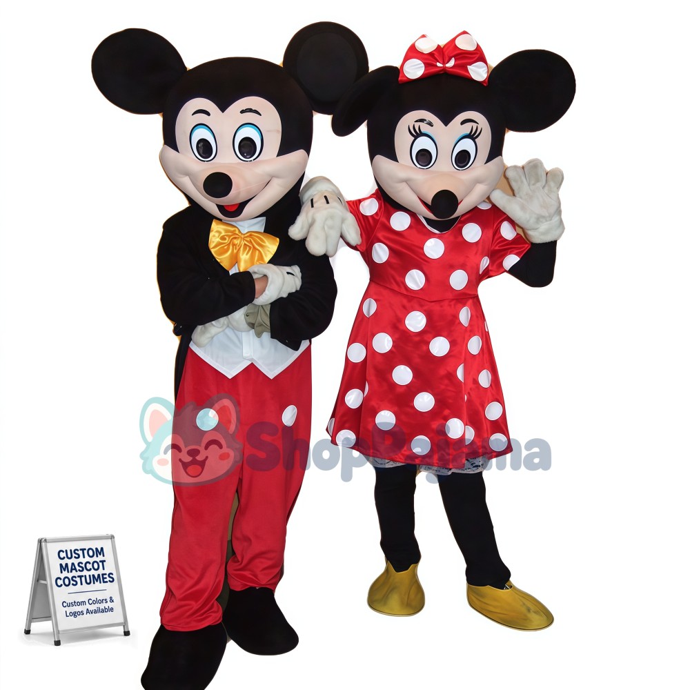 Mickey Mouse & Minnie Mouse Mascot Costume