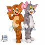 Tom Cat & Jerry Mouse Cartoon Mascot Costume