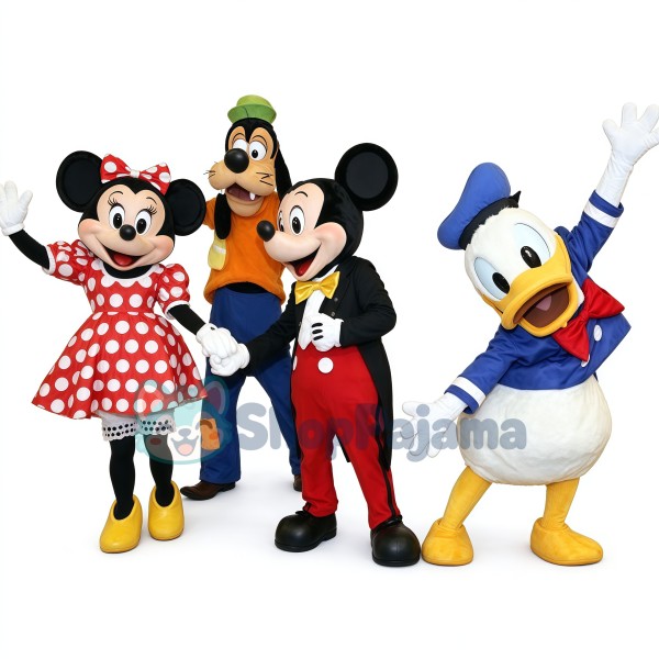Mascots Adult Donald Goofy Mickey-Minnie Mouse Fancy Mascot Costume Fancy Dress