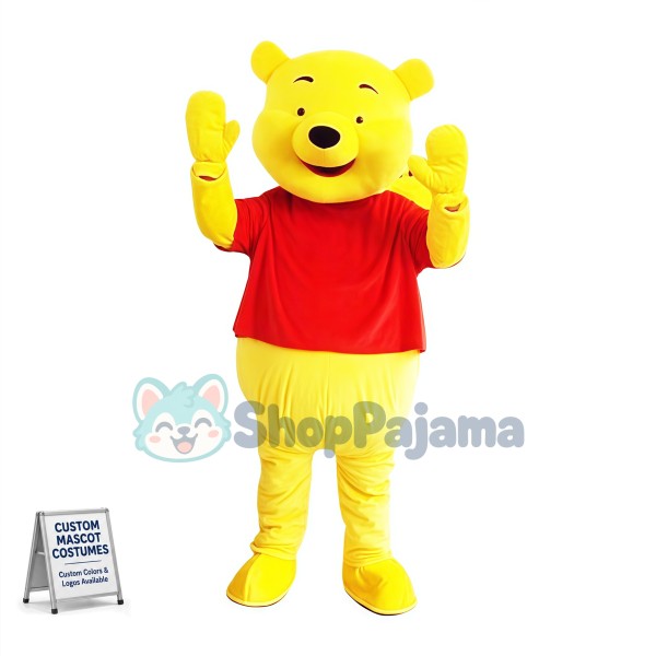Winnie The Pooh Adult Mascot Costume for Halloween