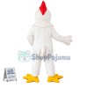 Hotsale Halloween White Chicken Rooster Mascot Costume Dress Adult Size New