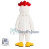 Hotsale Halloween White Chicken Rooster Mascot Costume Dress Adult Size New