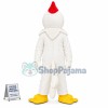 Hotsale Halloween White Chicken Rooster Mascot Costume Dress Adult Size New