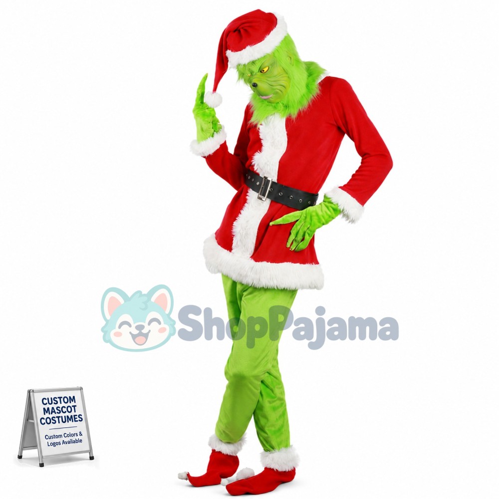 Christmas Grinch Santa Costume For Adult