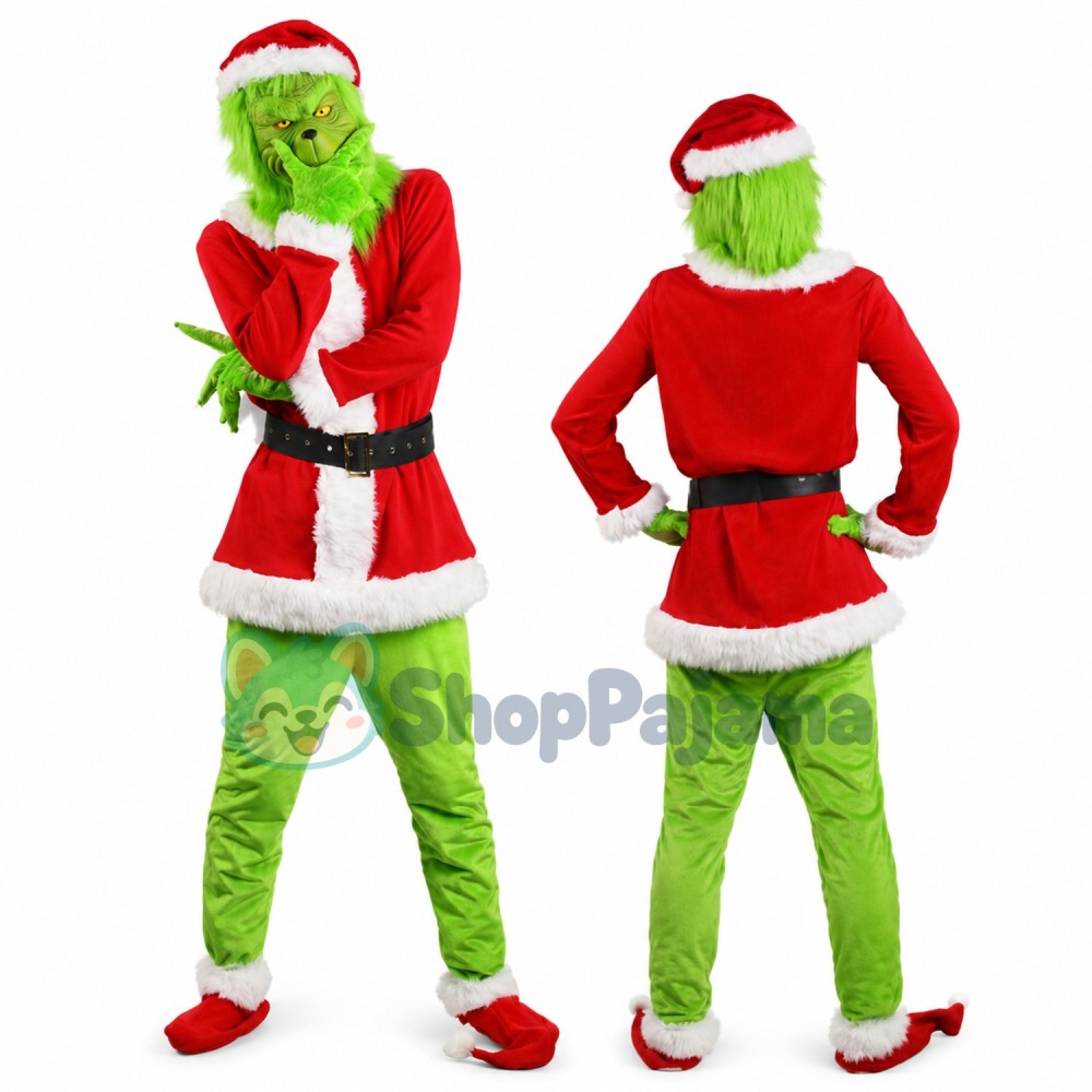 Christmas Grinch Santa Costume For Adult