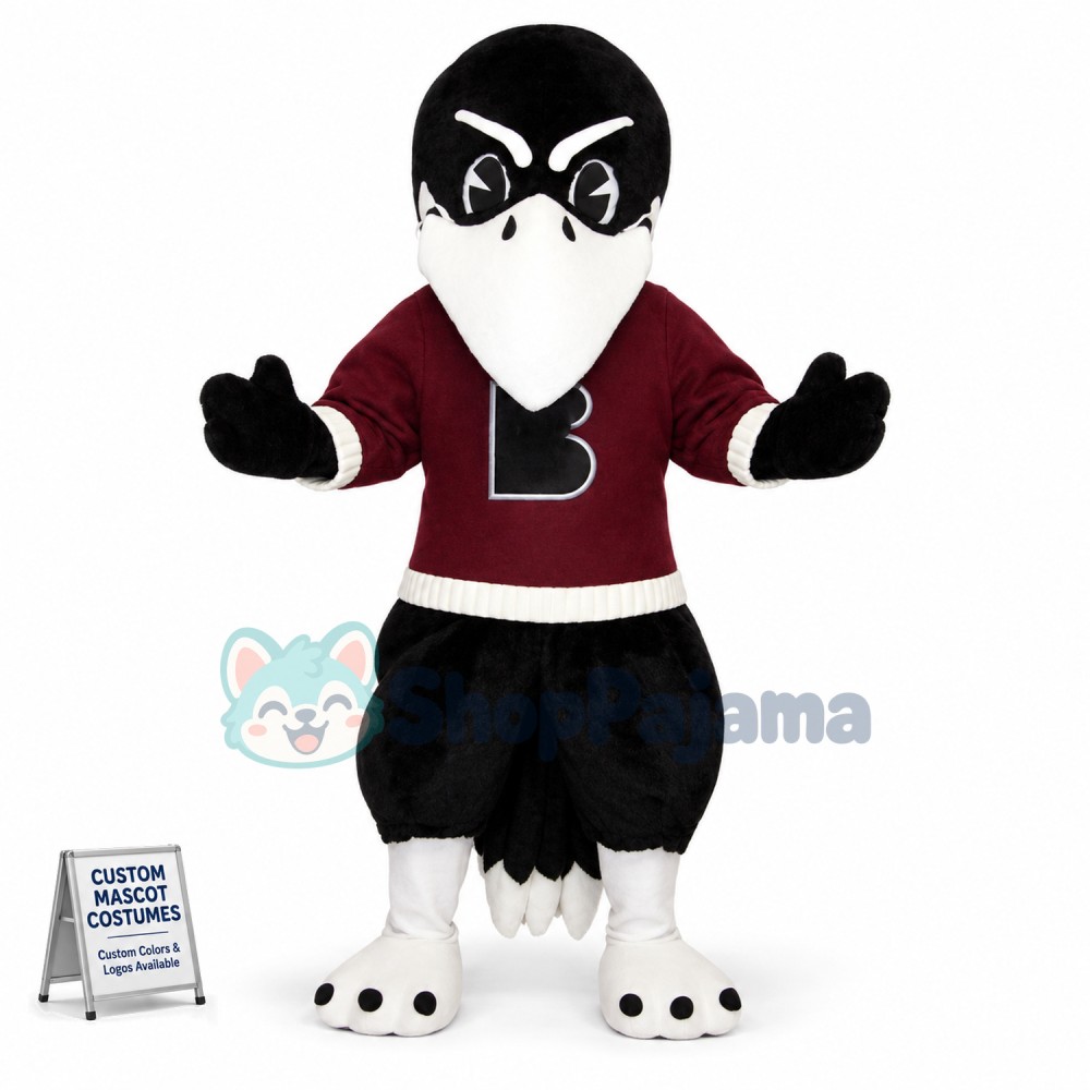 College Raven Mascot Costume