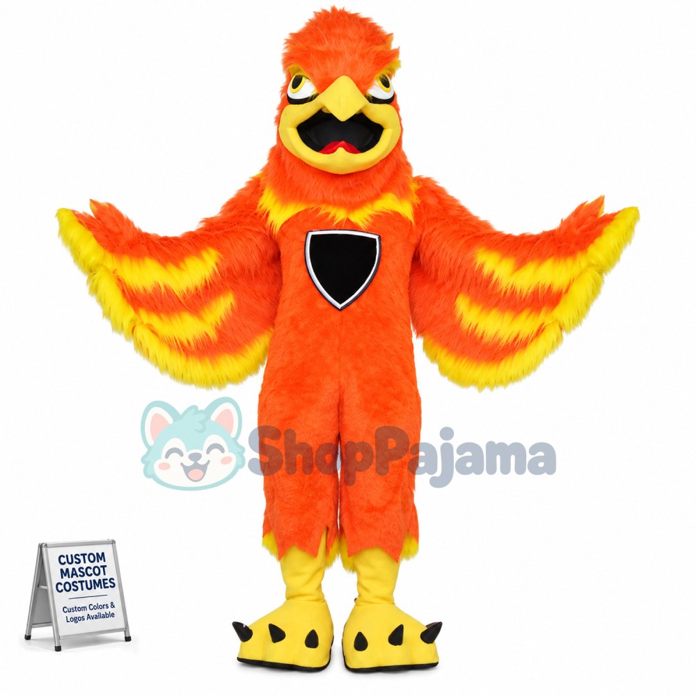 Fire Phoenix Mascot Costume