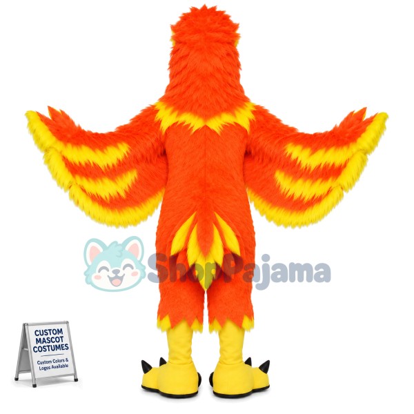 Fire Phoenix Mascot Costume