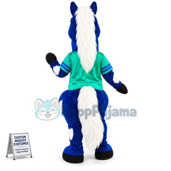 Blue Horse Mascot Costume