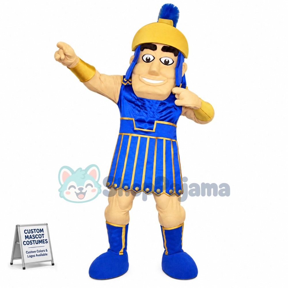 Happy Spartan Mascot Costume