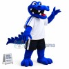 Blue Alligator Mascot Costume