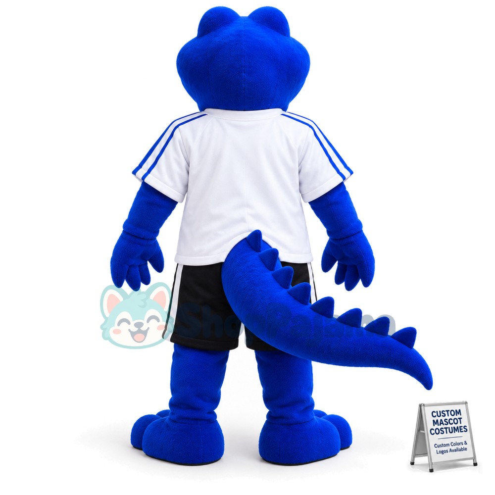 Blue Alligator Mascot Costume