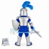 Blue & Silver Knight Mascot Costume