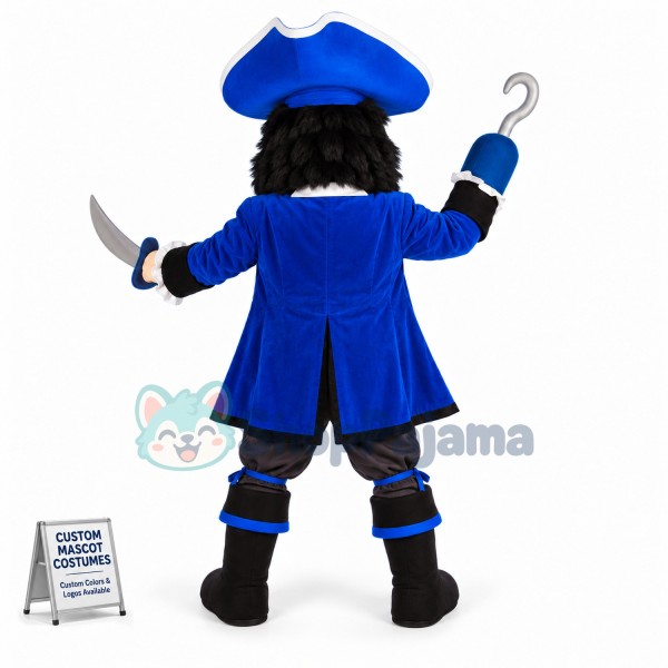 Blue Pirate Mascot Costume