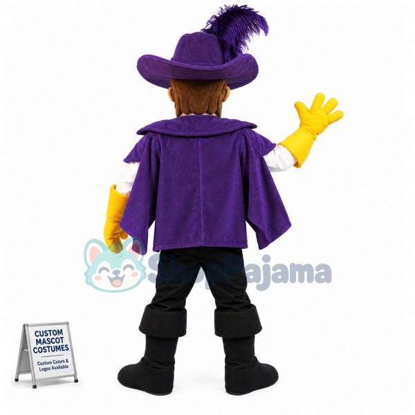 Purple Cavalier Mascot Costume