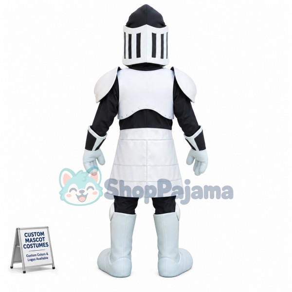 Black & Silver knight Mascot Costume