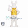 White Adult Easter Bunny Mascot Costume