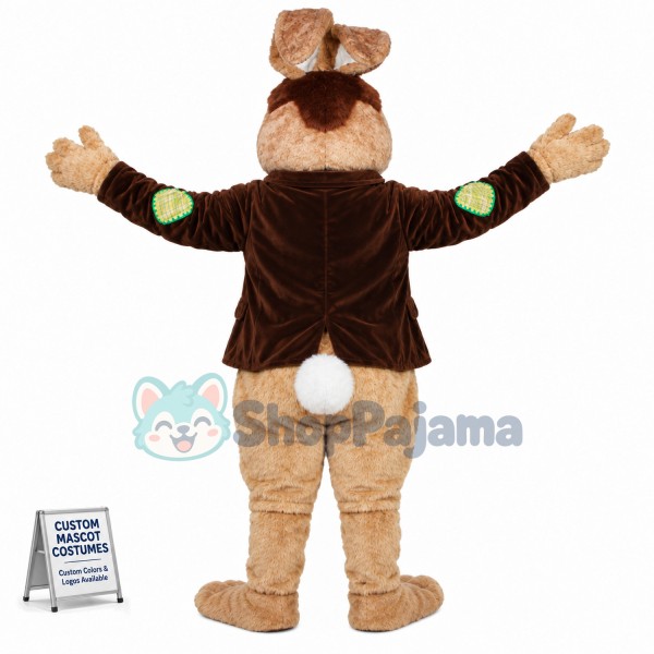 Custom Mascot Brown Rabbit Mascot Costume