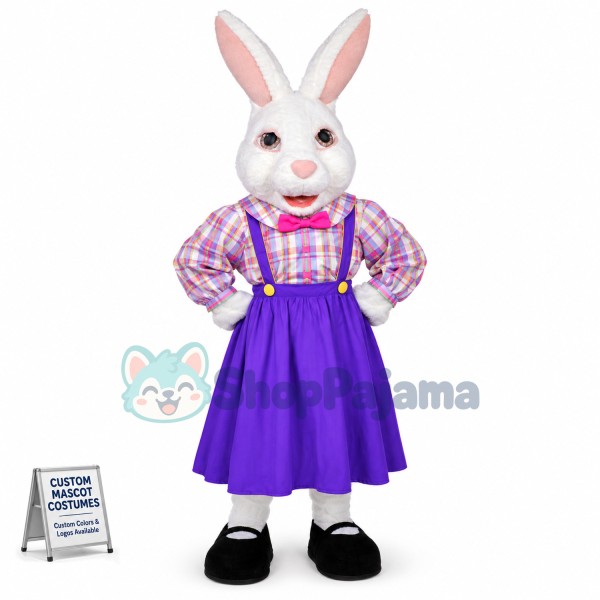 Lady Easter Bunny Mascot Costume