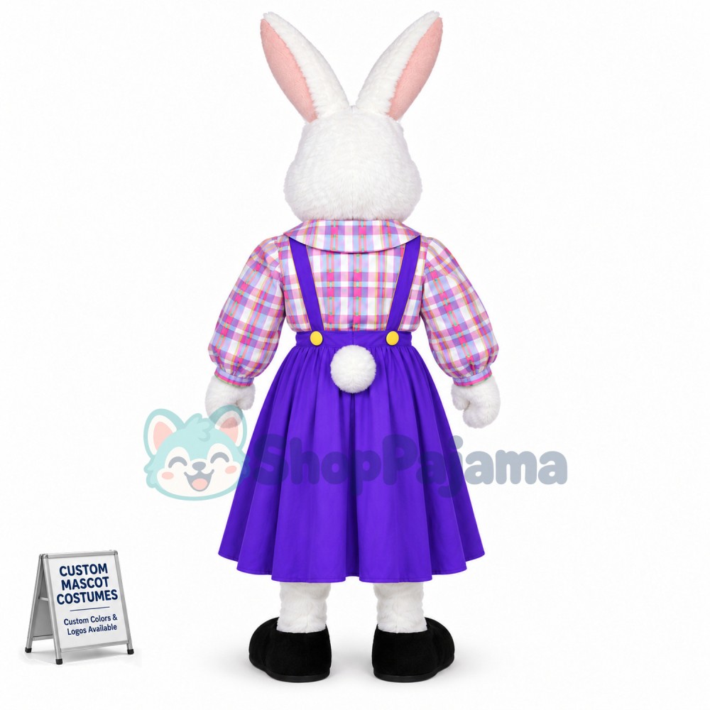 Lady Easter Bunny Mascot Costume