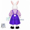 Lady Easter Bunny Mascot Costume