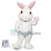 White Fuzzy Bunny Mascot Costume