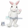 White Fuzzy Bunny Mascot Costume