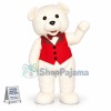 White Teddy Bear Mascot Costume