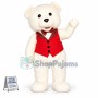 White Teddy Bear Mascot Costume