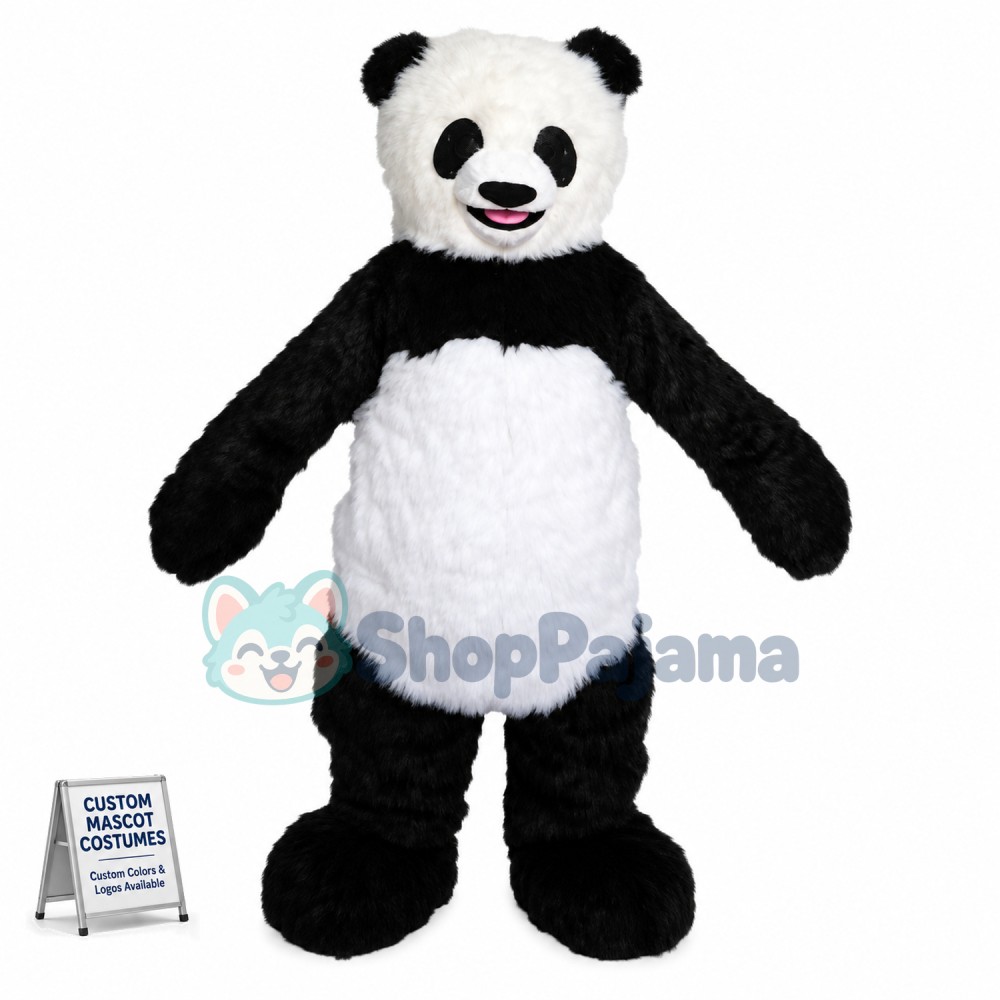 Adult Size Fancy Panda Mascot Costume