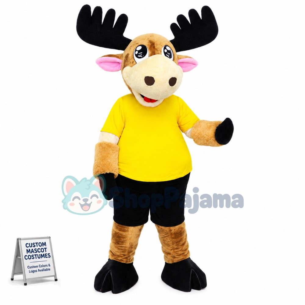 Super Cute Moose Mascot Costume