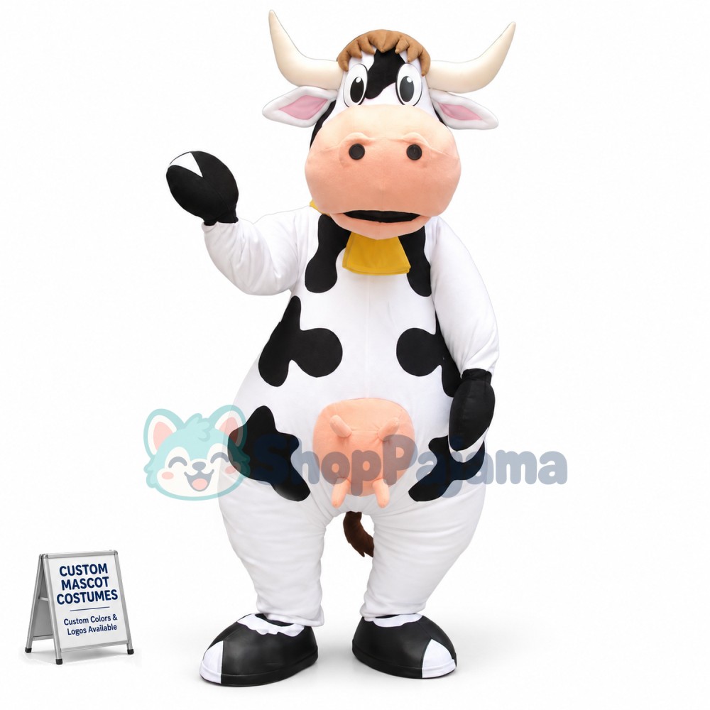 Super Cute Cow Mascot Costume