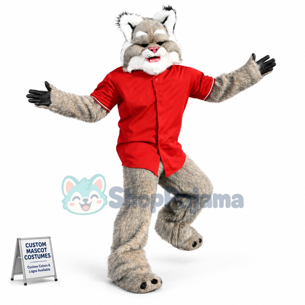 Brand New Fierce Wildcat Mascot Costume