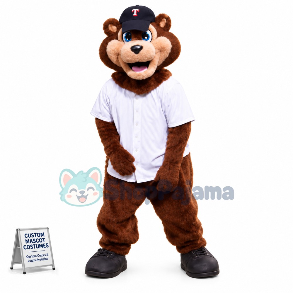 Baseball Bear Mascot Costume