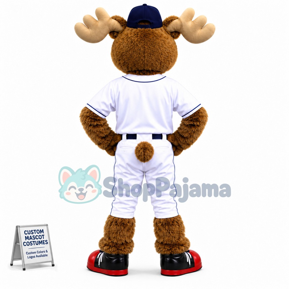 Baseball Moose Mascot Costume