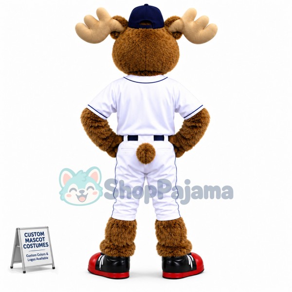 Baseball Moose Mascot Costume