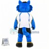Blue Furry Tiger Mascot Costume