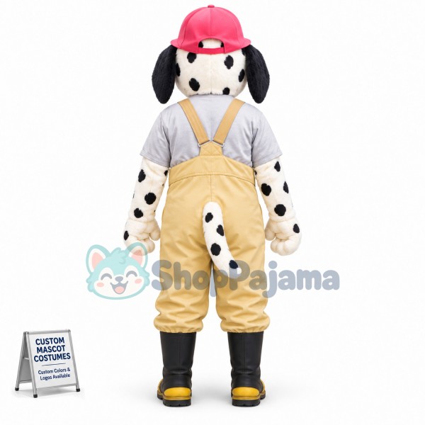 The Fire Chief Dalmatian Dog Mascot Costume