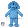 Blue Furry Dog Mascot Costume