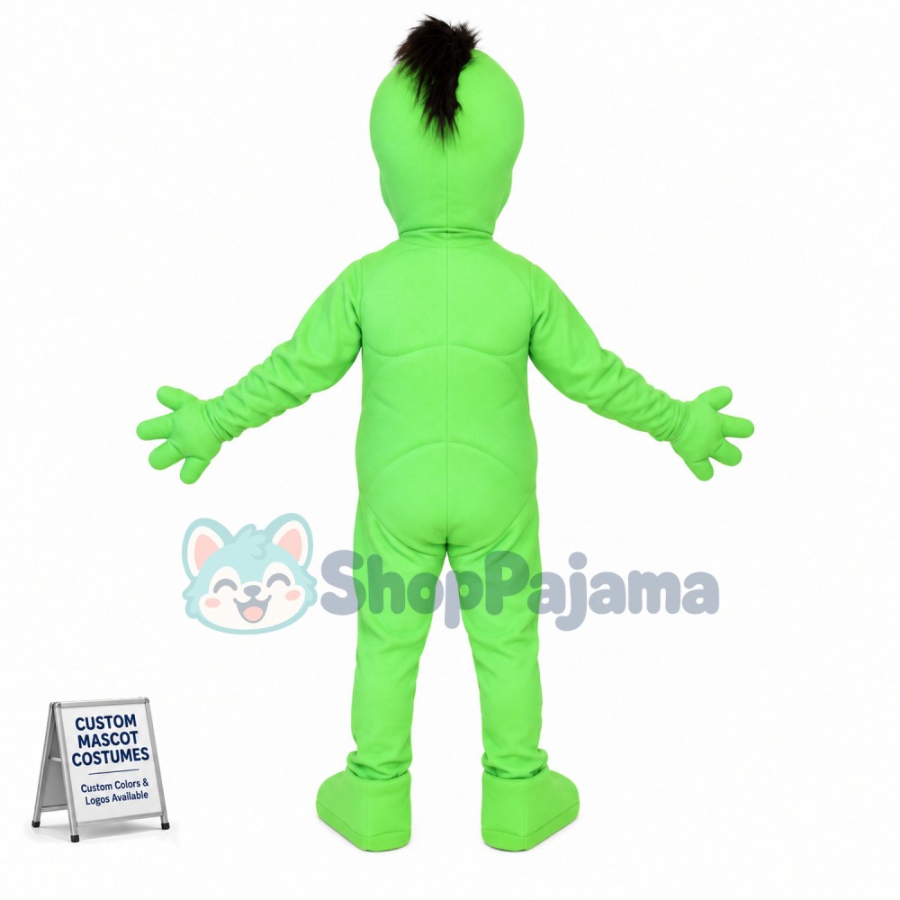 Adult Green Alien Mascot Costume