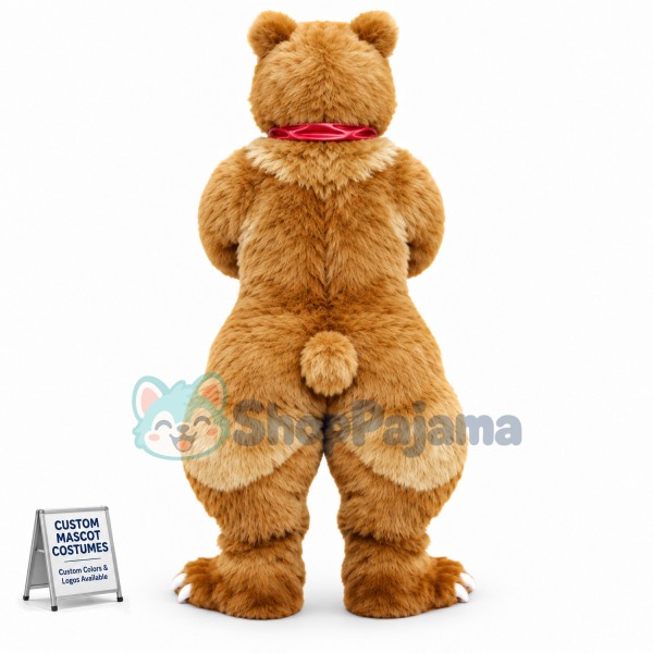 Thinker Bear Mascot Costume