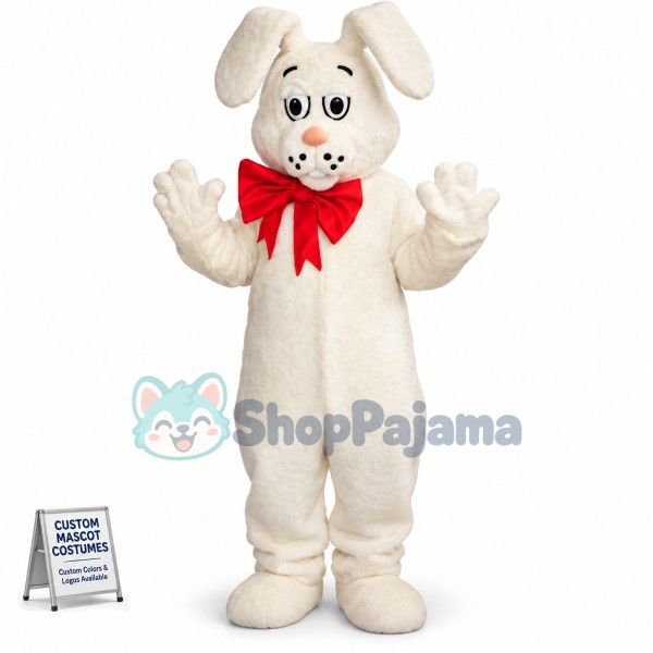  White Lightweight Rabbit Mascot Costume